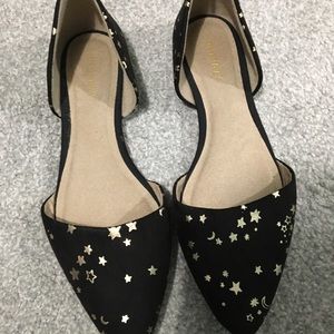 Old Navy Black Gold Celestial Flat Size 7